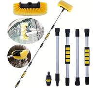 62" Car Wash Brush with Long Handle Soft Bristle Car Cleaning Brush for Washing Exterior Car Washing Brush with Water Hose Attachment for Truck, RV, SUV, Boat Cleaning