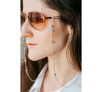 62 CM Colourful Evil Eye Glass Chain And Reading Glass Detachable Chain Holder The Colourful Aura Silver One Size