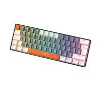 62-Key T60 Russian Mechanical Keyboard 60% Small Game Keypad RGB Luminous For Notebook Mechanical Keyboards RGB 60% Mini Mechanical Gaming Keyboard Green/Red Switch 62 Keys RGB Russian Keypad