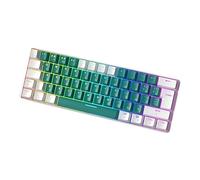 62-Key T60 Russian Mechanical Keyboard 60% Small Game Keypad RGB Luminous For Notebook Mechanical Keyboards RGB 60% Mini Mechanical Gaming Keyboard Green/Red Switch 62 Keys RGB Russian Keypad