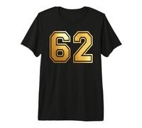 62 Number Sixty-Two Team Sports Graphic Varsity Matching Premium T-Shirt