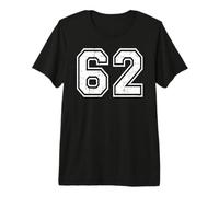 62 Number Sixty-Two Team Sports Grunge Varsity Matching Premium T-Shirt