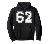 62 Number Sixty-Two Team Sports Grunge Varsity Matching Pullover Hoodie