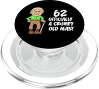62 Officially Grumpy Old Man Over The Hill Funny PopSockets PopGrip for MagSafe