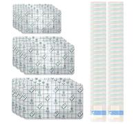 62 Pcs Waterproof Dressings for Wounds 4 Sizes Waterproof Dressing Clear Waterproof Plasters with Cotton Pad PU Film Waterproof Bandage for Swimming Shower Tattoo Aftercare Skin Protection