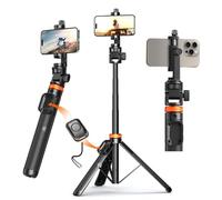 62” Phone Tripod with Remote, tripod for iPhone & Selfie Stick, High Strength Legs & Extendable Tube TRIPOD Stand, Fit for iPhone/Andriod/Samsung/Camera