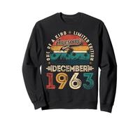 62 Years Old Vintage December 1963 Retro 62nd Birthday Men Sweatshirt