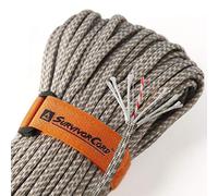 620 LB SurvivorCord - The Original Patented Type III Military 550 Parachute Cord with Integrated Fishing Line, Multi-Purpose Wire, and Waterproof Fire Starter. 100 FEET, ACU Gray Paracord