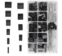 620 Pcs 2.54mm Pitch 1 2 3 4 5 6 Pin JST SM Housing Connector Dupont Male Female Pin Header Crimp Terminal Connector Assortment Kit with a Clear Plastic Box