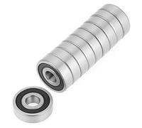 6200 2RS Rodamientos de bolas Rodamientos rígidos de acero sellados con goma doble para instrumentos de equipos mecánicos 10 mm de diámetro interior 30 mm de diámetro exterior 9