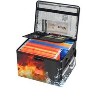 6200°F Upgraded Fireproof Document Box with 10-Layer Heat Decay Structure for Letter Legal Folders Home Office and Business Travel, 60L Portable Organizer with 3 Rails and Lock