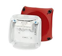 62000038 housing: junction box IP66 with membrane stuffing boxes red HENSEL