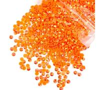 620PCS 6mm Orange AB Resin Rhinestones Orange Red Flatback Jelly Resin Stones Bulk SS30 Diamonds Gems Charms Supplie for Nails Face Eyes Makeup Body Tumblers Bottles DIY Crafts Shoes Clothes