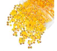 620PCS 6mm Orange Yellow AB Resin Rhinestones Dark Yellow Flatback Jelly Resin Stones Bulk SS30 Diamonds Gems Charms Supplies for Nails Face Eyes Makeup Tumblers Bottle DIY Crafts Shoes Clothes