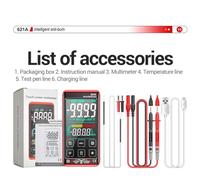 621A Rechargeable Smart Digital Multimeter with True RMS, for AUTO Range & 9999 Counts for Electricians and DIY