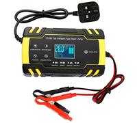 6226128625237, 12V 24V 3-Stage Automatic Trickle Battery Charger Maintainer With LCD Screen Uk Plug for Cars Motorcycles Boat (Uk Plug)