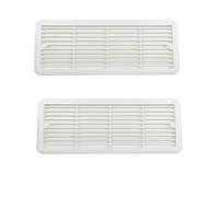 62445480 Refrigerator Vent Grille, Refrigerator Mounting Grille, Replacement Grill, Suitable for Motorhomes and Campervans, White, Pack of 2