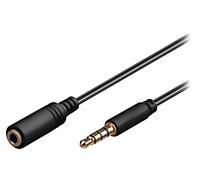 62478 cable jack 3.5mm 4pin female, Jacka 3.5mm 4pin male 1.5m Goobay