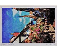625053 - Church Lane, Ledbury, Hereford And Worcester Watercolour Picture Limited Edition A3