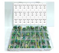 625Pcs 24Values Aluminum Electrolytic Capacitor Kit 10V-100V 1F-1000uF Capacitors Box Assortment Kit IDGTTLDF