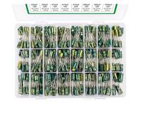 625Pcs 24Values Aluminum Electrolytic Capacitor Kit 10V-100V 1F-1000uF Capacitors Box Assortment Kit