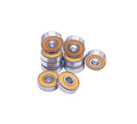 625RS Bearing Orange Rubber Sealed 5 * 16 * 5mm Miniature 10Pcs