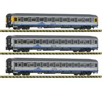 6260019 Fleischmann Ho Set 3 Coaches Cisalpino 1 & 2 Class Ep. V Scale N 1:160