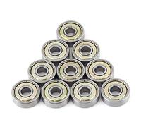 626ZZ Bearings, Akozon Ball Bearing 10 Pcs Precision 6x19x6mm Metal Shielded Durable Multi-Use Pre-Lubricated Carbon Steel Miniature Deep Groove Ball Bearings