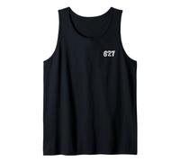 627 Minimalist Simple Numeric Design Basic Small Chest Print Tank Top