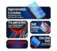 628A Digital Multimeter Cordless with Auto Ranging, Data Hold and Large Backlit LCD for Automotive Battery, Alternator and Household Power Testing (628A Black)