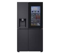 LG InstaView ™ GSXE91EVAD American Style Smart Fridge Freezer - Essence Black Steel - D Rated