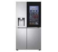 LG InstaView™ GSXE90BSAD American Style Smart Fridge Freezer - Brushed Steel - D Rated