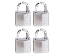 629EURQ Pack of 4 Marine Padlocks with Key, Metal, Set of 4 Pieces