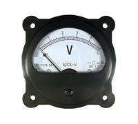 62C5 DC Voltmeter Circular Instrument 5V 10V 15V 20V 30V 50V 100V Pointer Black 80mm For 1Pcs(DC 600V)