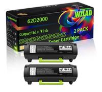 62D2000 Compatible for Lexmark Toner Cartridge with Chip MX710de MX710dhe MX711de MX711dhe MX711Series Printers (2-Pack Black)