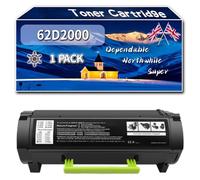 62D2000 Toner Cartridge Compatible for Lexmark MX710de MX710dhe MX711de MX711dhe MX711Series MX810dfe Printers, High-Definition Printing Effect with Chip, 11000 Pages (1 Pack Black)