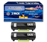 62D2000 Toner Cartridge Compatible for Lexmark MX812dfe MX812dme MX812dpe MX812dxfe MX812dxme MX812dxpe MX Printers (2-Pack Black)