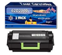 62D2000 Toner Cartridges Compatible for Lexmark MX812dfe MX812dme MX812dpe MX812dxfe MX812dxme MX812dxpe Printers, High-Definition Printing Effect with Chip, 7000 Pages (1 Pack Black)