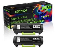 62D2H00 Compatible for Lexmark Toner Cartridge with Chip MX710de MX710dhe MX711de MX711dhe MX711dthe Printers (2-Pack Black)