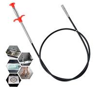 62in/160cm Flexible Grabber Pickup Tool, Drain Unblocker Claw, Extra Long Drain Snake Reacher Tool for Bathroom Toilet Kitchen Plug Hole