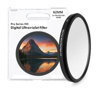 62mm Pro series Multi-Coated High Resolution Digital Ultraviolet Filter For Sigma 18-250mm F3.5-6.3 DC Macro OS HSM, Sigma 70-300mm f/4-5.6 DG OS Lens, Sigma 18-200mm f/3.5-6.3 II DC OS HSM Lens