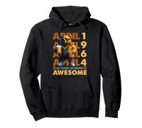 62nd Birthday Bear Beer April 1964 Vintage 62 Years Old Pullover Hoodie