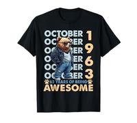 62nd Birthday Bear Legends October 1963 62 Years Old Mens T-Shirt
