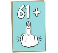 62nd Birthday Card, 61 + 1, Funny Birthday Card for 62 Year Old Women or Men, 5x7