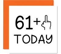 62nd Birthday Card Funny for Women - Novelty Middle Finger - Rude Birthday Cards for Men, 145mm Greeting Cards, Joke Banter Cards Mum Dad Grandad Granny Nanny Auntie Uncle