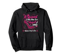 62nd Birthday High Heel A Queen Was Born In August 1963 Pullover Hoodie