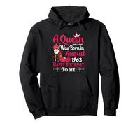 62nd Birthday High Heel A Queen Was Born In August 1963 Pullover Hoodie