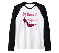 62nd Birthday High Heel A Queen Was Born In August 1963 Raglan Baseball Tee