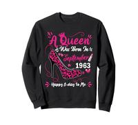 62nd Birthday High Heel A Queen Was Born In September 1963 Sweatshirt