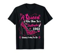 62nd Birthday High Heel A Queen Was Born In September 1963 T-Shirt